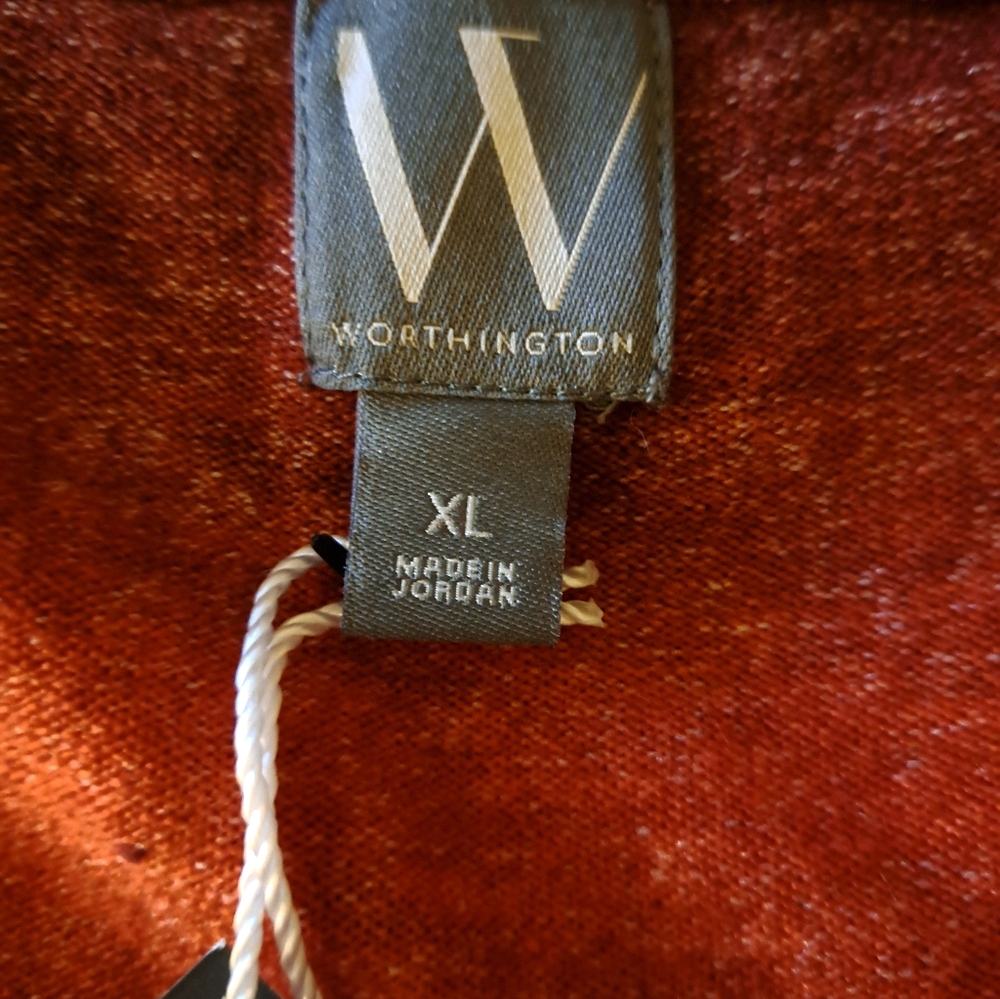 WORTHINGTON SWEATER red ombre BRAND NEW size xl CHEST MEASURES 42" - Picture 6 of 7
